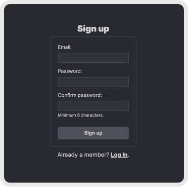 commenteer app authorization signup screen