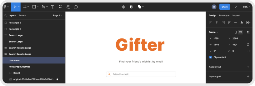 figma with gifter design