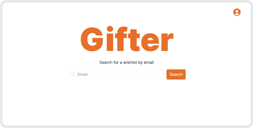 gifter app main page